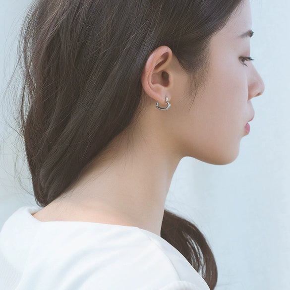 Copper Electroplated Hollow Heartshaped Earrings For Women