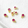 Copper Electroplated 18K Gold Color Retaining Round Zirconium Pendant Bracelet Necklace Ear Studs Earrings Accessories