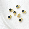 Copper Electroplated 18K Gold Color Retaining Round Zirconium Pendant Bracelet Necklace Ear Studs Earrings Accessories