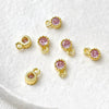 Copper Electroplated 18K Gold Color Retaining Round Zirconium Pendant Bracelet Necklace Ear Studs Earrings Accessories