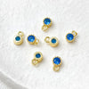 Copper Electroplated 18K Gold Color Retaining Round Zirconium Pendant Bracelet Necklace Ear Studs Earrings Accessories