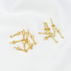 Copper Electroplated 18K Real Gold Belt Hanging Half Hole Pearl Pin Sheep's Eye Pendant Diy Accessories