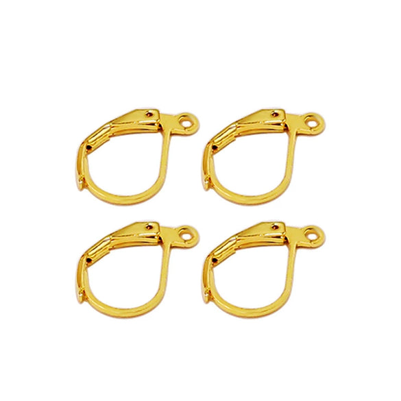 Copper Electroplated 18K Real Gold Earrings With French Ear Hooks Diy Accessories
