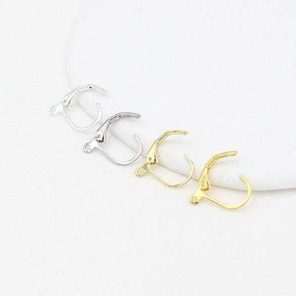 Copper Electroplated 18K Real Gold Earrings With French Ear Hooks Diy Accessories