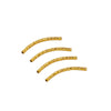Copper Electroplated 18K Real Gold Faceted Threaded Elbow Diy Bracelet Necklace Accessories