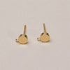 Copper Electroplated 14K True Gold Color Round Ear Jewelry Base Material Accessories With Hanging Silver Pin
