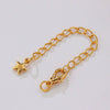 Copper Electroplated Lobster Buckle Love Tail Chain Bracelet Extension Chain With Fivepointed Star Diy Handmade Accessories