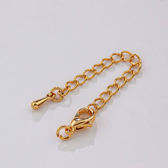 Copper Electroplated Lobster Buckle Love Tail Chain Bracelet Extension Chain With Fivepointed Star Diy Handmade Accessories