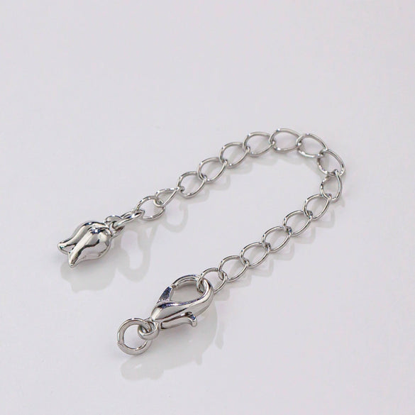 Copper Electroplated Lobster Buckle Love Tail Chain Bracelet Extension Chain With Fivepointed Star Diy Handmade Accessories