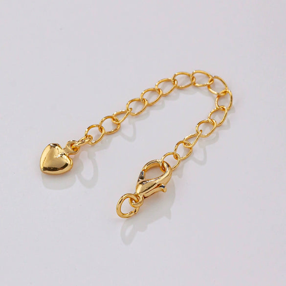 Copper Electroplated Lobster Buckle Love Tail Chain Bracelet Extension Chain With Fivepointed Star Diy Handmade Accessories