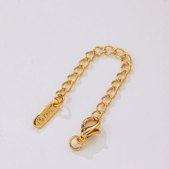 Copper Electroplated Lobster Buckle Love Tail Chain Bracelet Extension Chain With Fivepointed Star Diy Handmade Accessories