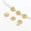 Copper Electroplated Micropaved Zircon Cut Out Flower Diy Jewelry Accessories Bracelet Necklace Earrings
