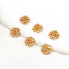 Copper Electroplated Micropaved Zircon Cut Out Flower Diy Jewelry Accessories Bracelet Necklace Earrings