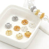 Copper Electroplated Micropaved Zircon Cut Out Flower Diy Jewelry Accessories Bracelet Necklace Earrings