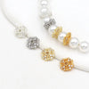 Copper Electroplated Micropaved Zircon Cut Out Flower Diy Jewelry Accessories Bracelet Necklace Earrings