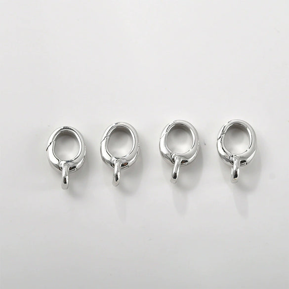 Copper Electroplated Oval Lobster Clasp Spring Buckle For Necklace And Bracelet Connection