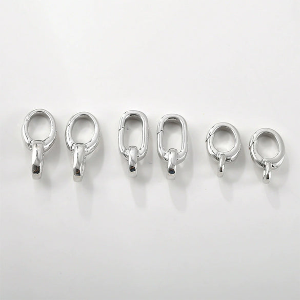 Copper Electroplated Oval Lobster Clasp Spring Buckle For Necklace And Bracelet Connection