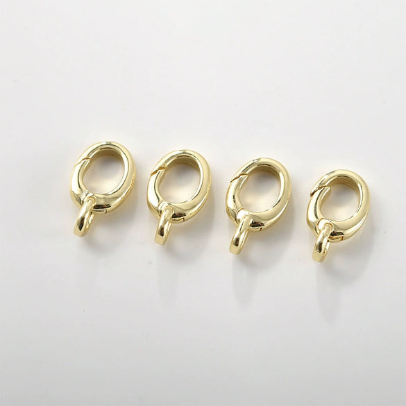 Copper Electroplated Oval Lobster Clasp Spring Buckle For Necklace And Bracelet Connection