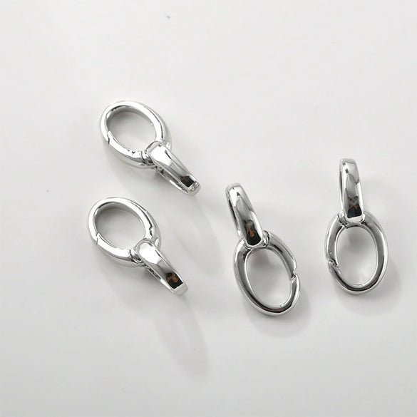 Copper Electroplated Oval Lobster Clasp Spring Buckle For Necklace And Bracelet Connection