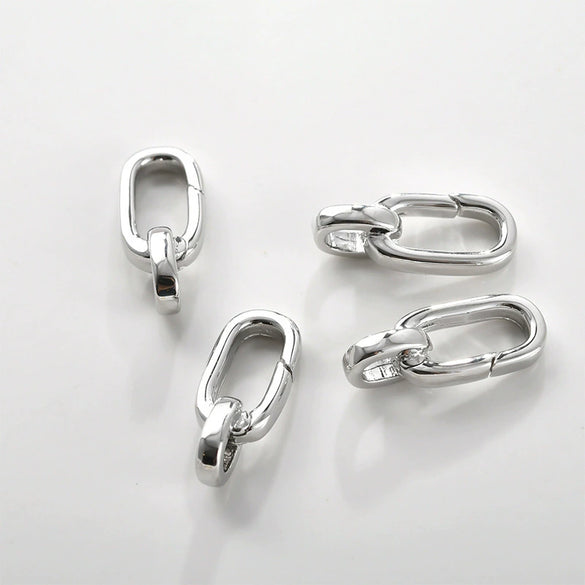Copper Electroplated Oval Lobster Clasp Spring Buckle For Necklace And Bracelet Connection