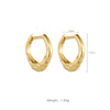 Copper Electroplated Platinum 18K Gold Earrings With Zircon Simple Allmatch Light Luxury Style