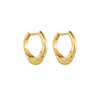 Copper Electroplated Platinum 18K Gold Earrings With Zircon Simple Allmatch Light Luxury Style