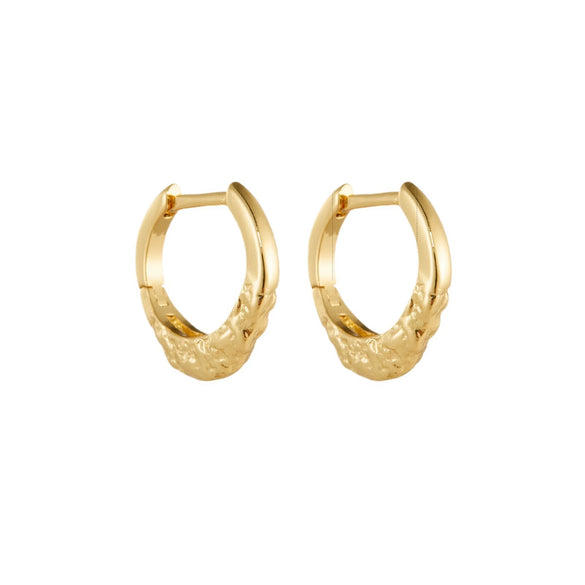 Copper Electroplated Platinum 18K Gold Earrings With Zircon Simple Allmatch Light Luxury Style