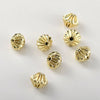 Copper Electroplated Pleated Olive Rhombus Cylindrical Spacer Beads Jewelry Accessories