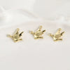 Copper Electroplated Pocket Color Zirconium Peace Pigeon Small Bird Pendant Jewelry Accessories