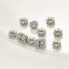 Copper Electroplated Real Gold Geometric Small Flower Zircon Large Hole Beads Jewelry Making Material For Bracelet Necklace Earring