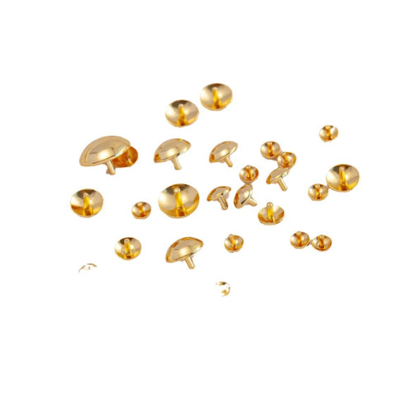 Copper Electroplated Round Bead Diy Loose Bead Accessories For Plugging Nail Crystal Pearl Hole