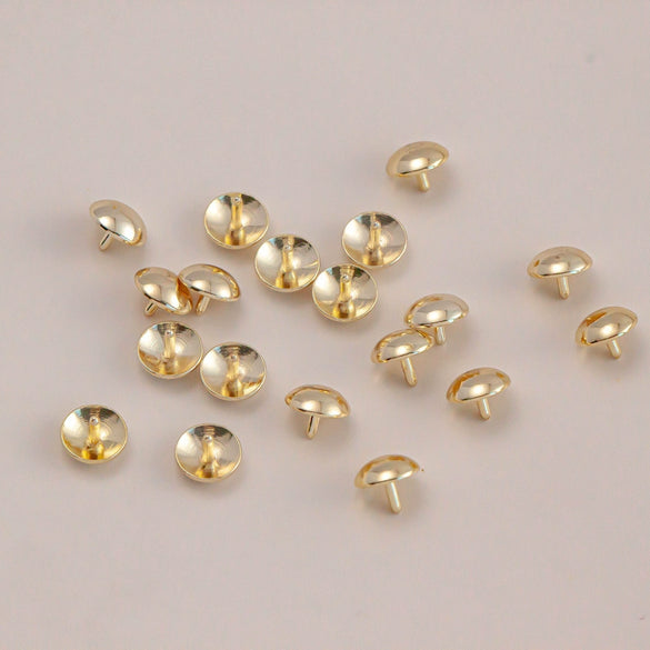 Copper Electroplated Round Bead Diy Loose Bead Accessories For Plugging Nail Crystal Pearl Hole