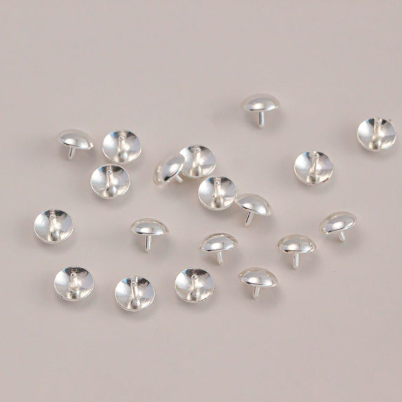 Copper Electroplated Round Bead Diy Loose Bead Accessories For Plugging Nail Crystal Pearl Hole