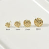 Copper Electroplated Round Mesh Showerhead Hanging Earrings Diy Homemade Ear Jewelry Material Accessories