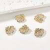 Copper Electroplated Sea Blue Zircon Fishtail Shell Pendant Jewelry Bracelet Necklace Earrings