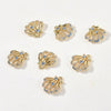 Copper Electroplated Sea Blue Zircon Fishtail Shell Pendant Jewelry Bracelet Necklace Earrings