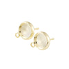 Copper Electroplated Semicircular Pearl Earrings Handmade Accessories Versatile Geometric Style