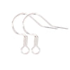 Copper Electroplated Silver Ear Hook With Bead Diy Accessories