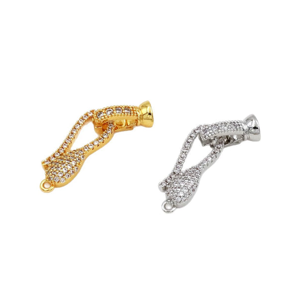 Copper Electroplated Snakeshaped Connecting Buckle For Diy Jewelry Necklace And Bracelet