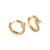 Copper Electroplated Stud Earrings Stylish Versatile Unisex