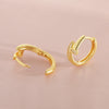 Copper Electroplated Stud Earrings Stylish Versatile Unisex