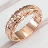 Copper Electroplated Suspended Carved Rose Flower Ring For Women
