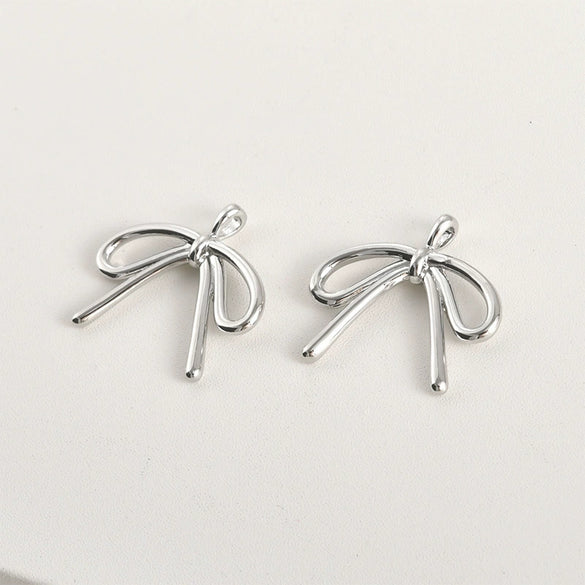 Copper Electroplated Versatile Fat Bow Long Pendant Handmade Jewelry Accessories