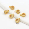 Copper Electroplated With 18K Real Gold Microinlaid Diamonds Zirconium Cut Out Spacer Beads Bracelet Necklace Diy Loose Beads