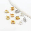 Copper Electroplated With 18K Real Gold Microinlaid Diamonds Zirconium Cut Out Spacer Beads Bracelet Necklace Diy Loose Beads
