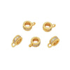 Copper Electroplated With 18K Real Gold Microinlaid Diamonds Zirconium Cut Out Spacer Beads Bracelet Necklace Diy Loose Beads