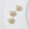 Copper Electroplated Zircon Daisy Flower Pendant Bracelet Necklace Accessories