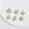 Copper Electroplated Zircon Daisy Flower Pendant Bracelet Necklace Accessories