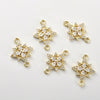 Copper Electroplated Zircon Snowflake Pendant Jewelry Accessories Bracelet Necklace Earrings