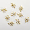 Copper Electroplated Zircon Snowflake Pendant Jewelry Accessories Bracelet Necklace Earrings